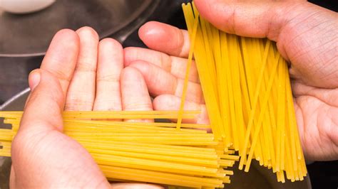 how to break spaghetti.